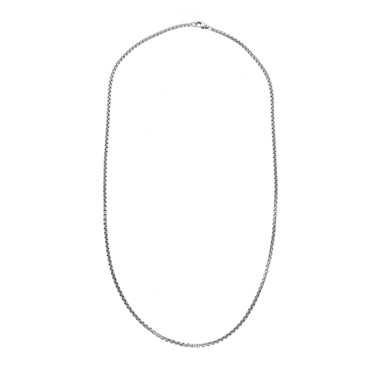 Sterling Silver 925 Box Chain Necklace 20″ Unisex Adult