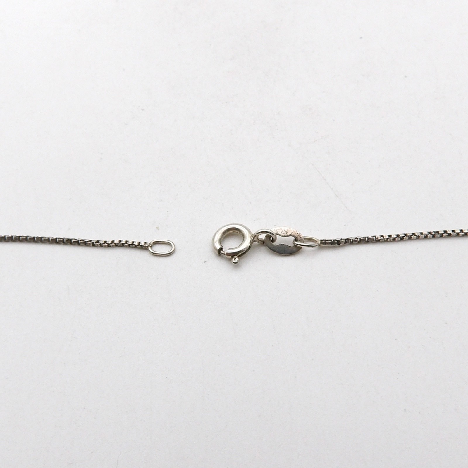Sterling Silver Venetian Box Link Pendant Chain Necklace 21in 1mm