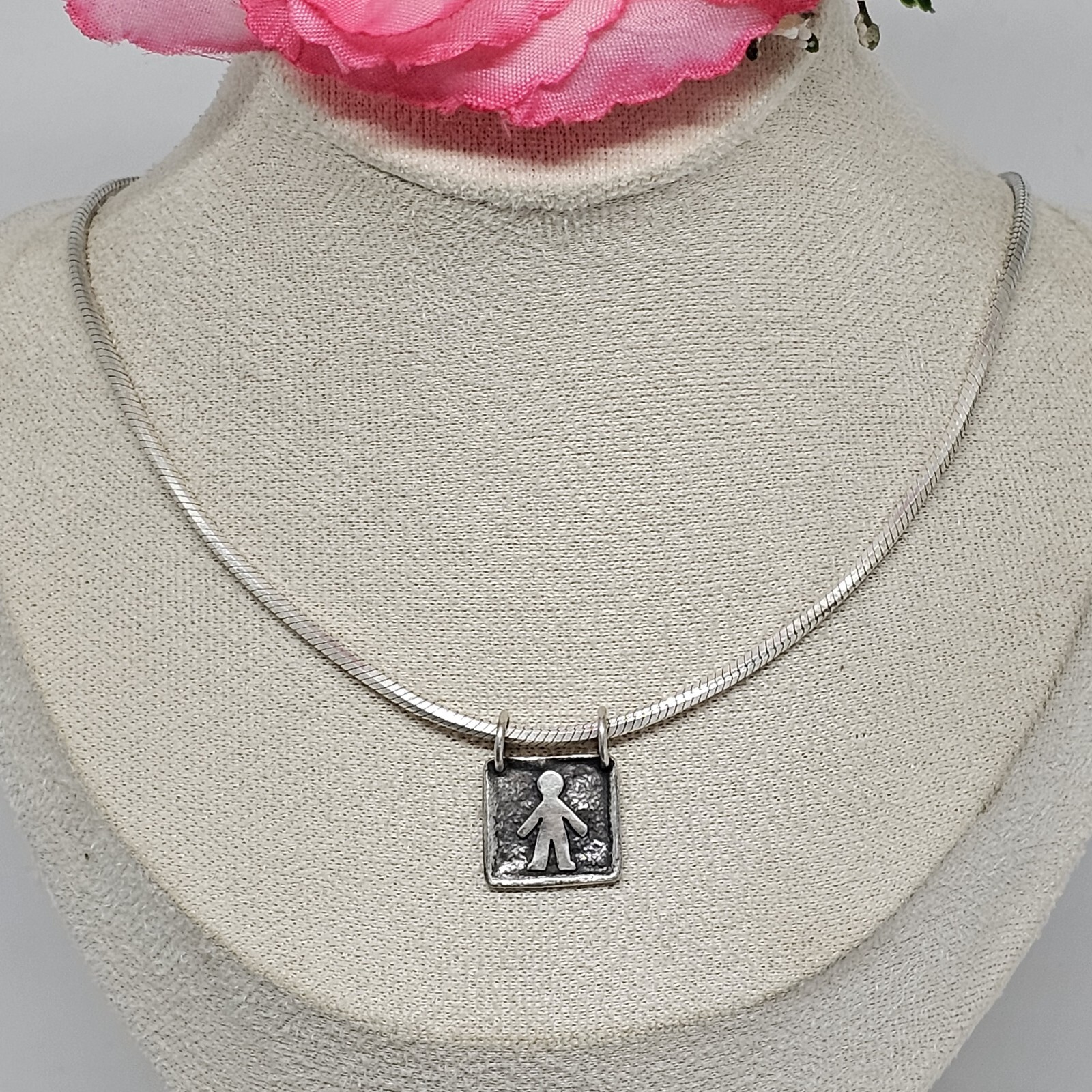 Silpada 925 Sterling Silver Choker Necklace Boy Child Charm