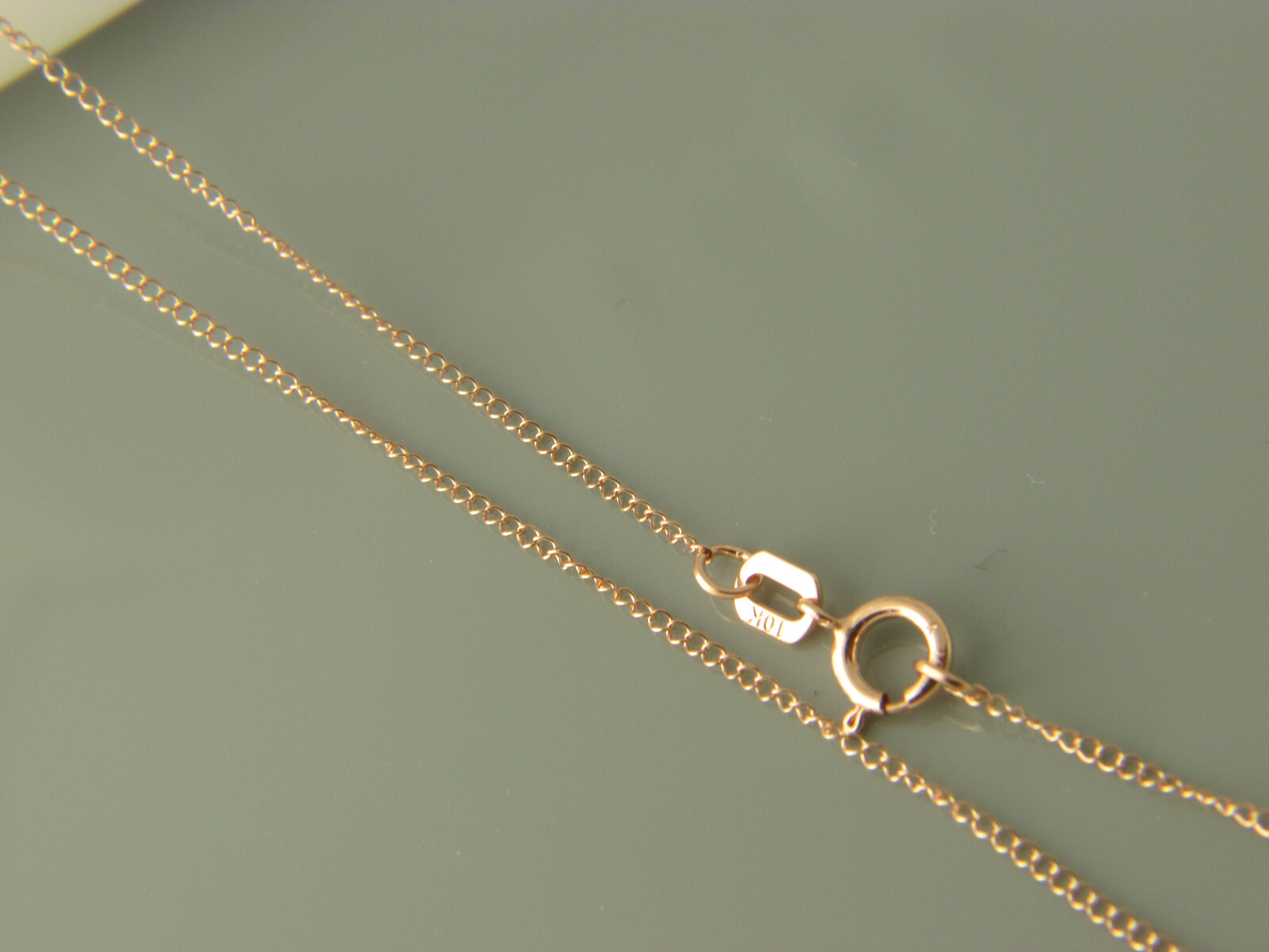10k rose gold open curb chain necklace solid 10k gold