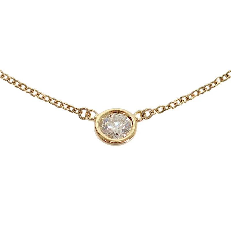 TIFFANY & Co. By the Yard Diamond Necklace K18 Yellow Gold Women’s Jewelry ISY