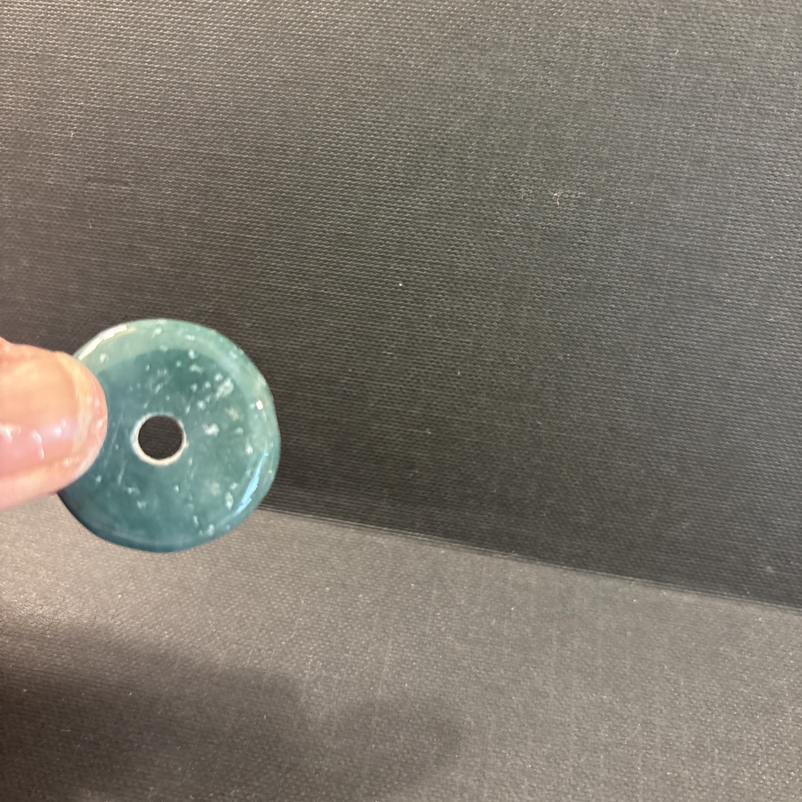 Jadeite Jade Pendant Disk Freeform Dark Jade Donut From Oder Chinese (a29