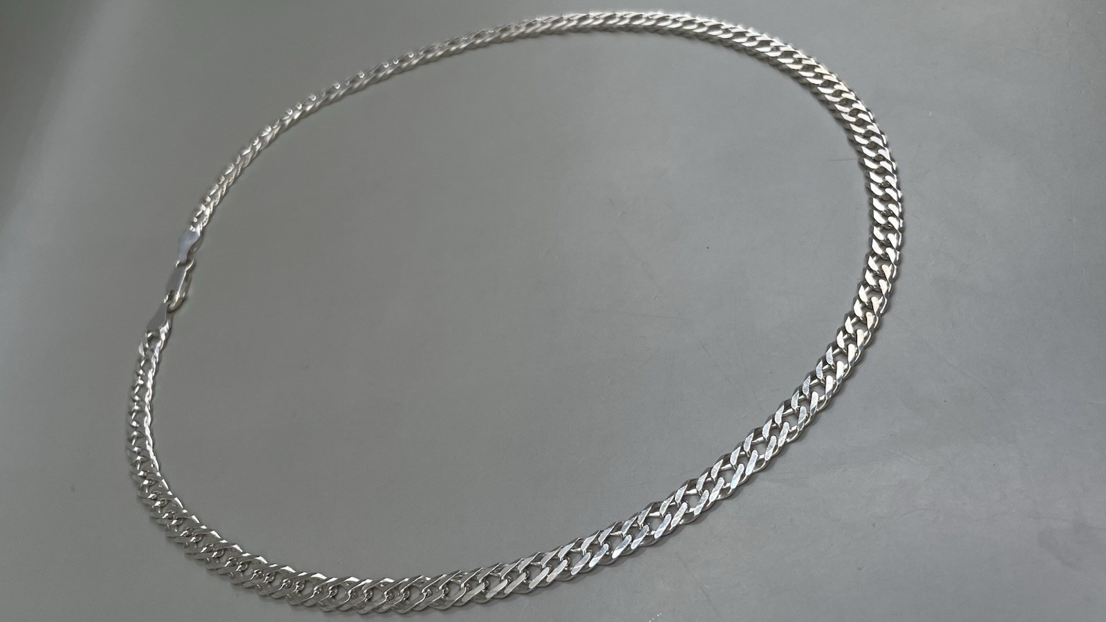 Cuban Curb Necklace Sterling Silver 925