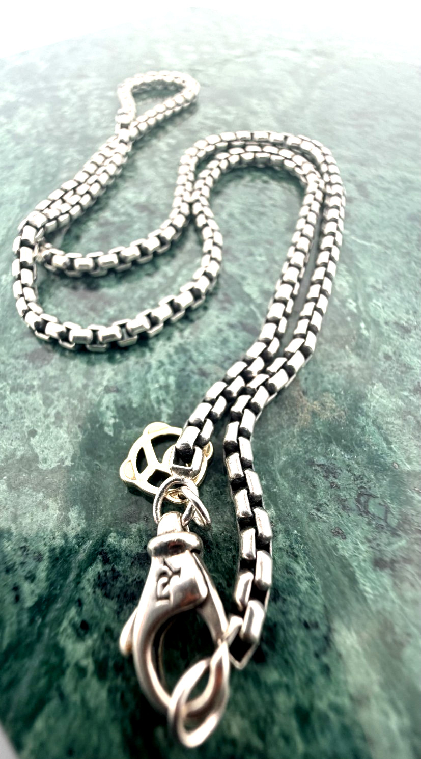 DAVID YURMAN Box Chain Necklace 17.5 in 925 Sterling Silver 14.3 g