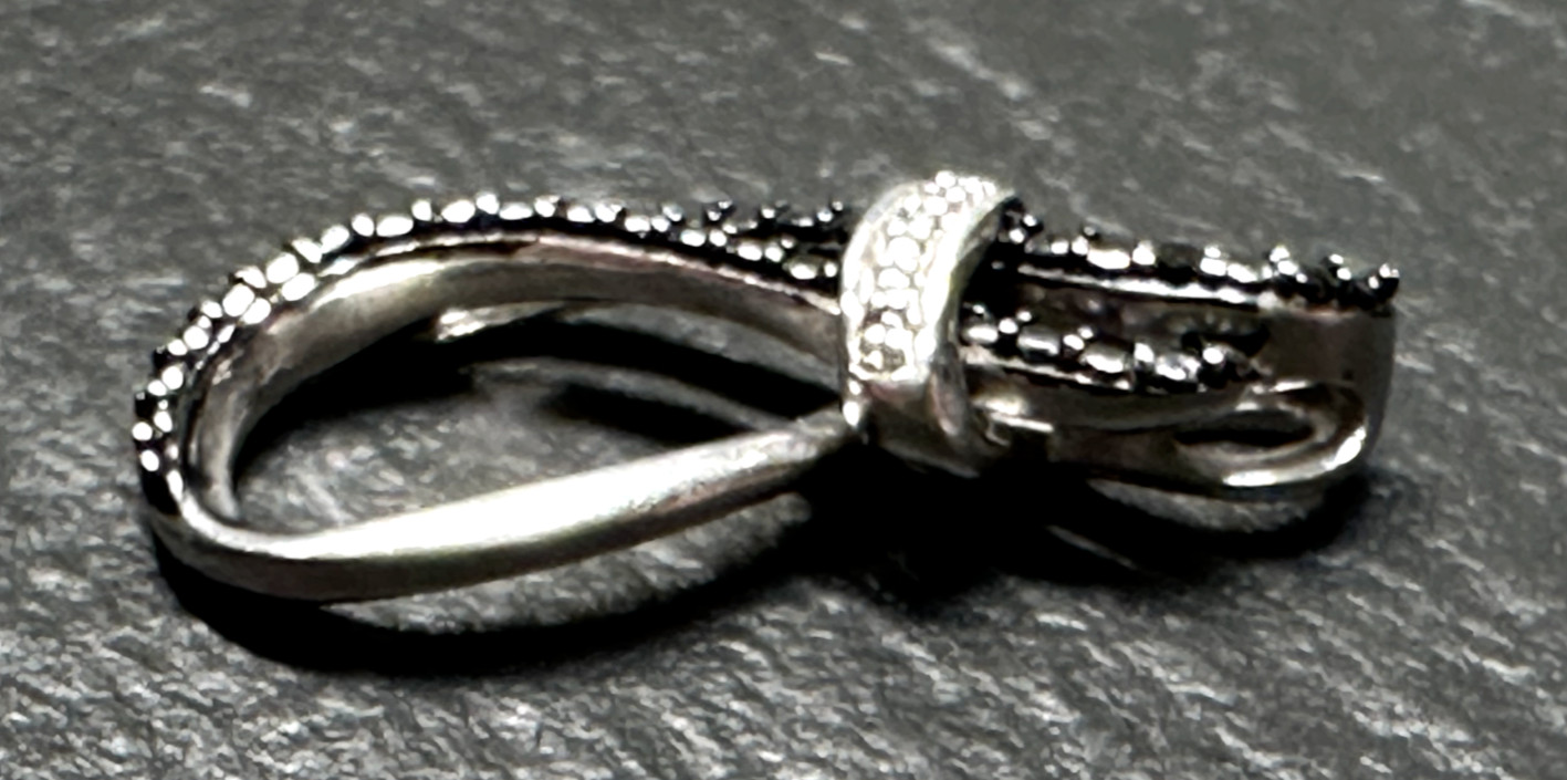JWBR STERLING INFINITY TWIST TWO TONE PENDANT E574