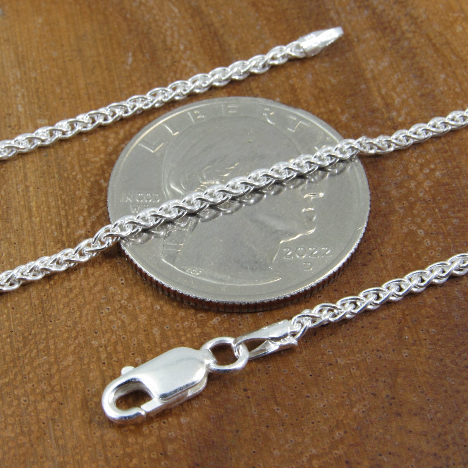 Solid 925 Sterling Silver Braided Wheat Chain Italian Spiga Necklace / Bracelet