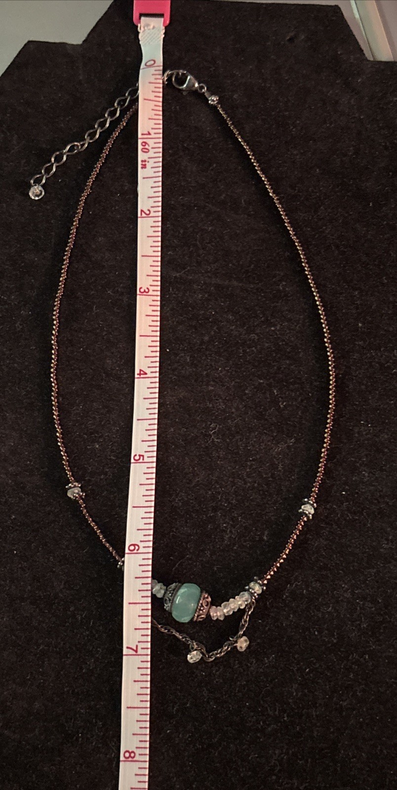 925 Sterling Silver Beaded Necklace Lobster Clasp Up To 17.5”
