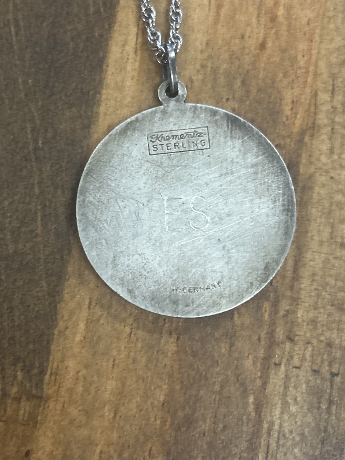 18.25” German Krementz Sterling Silver Rope Chain Scale Pendant Libra 14 Grams