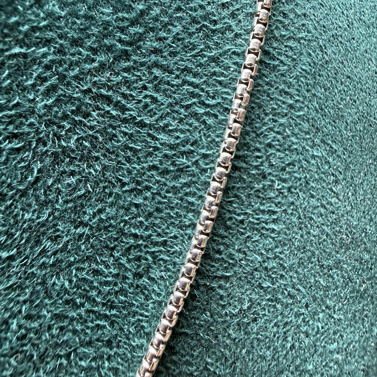 Solid Italy 925 Sterling Silver Round Box Chain Necklace 24” 1.7mm