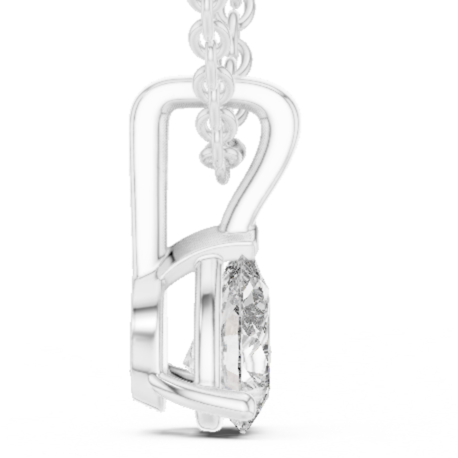 Certified VVS1 Lab Grown Diamond Women Infinity Promise Pendant 14K Gold Over