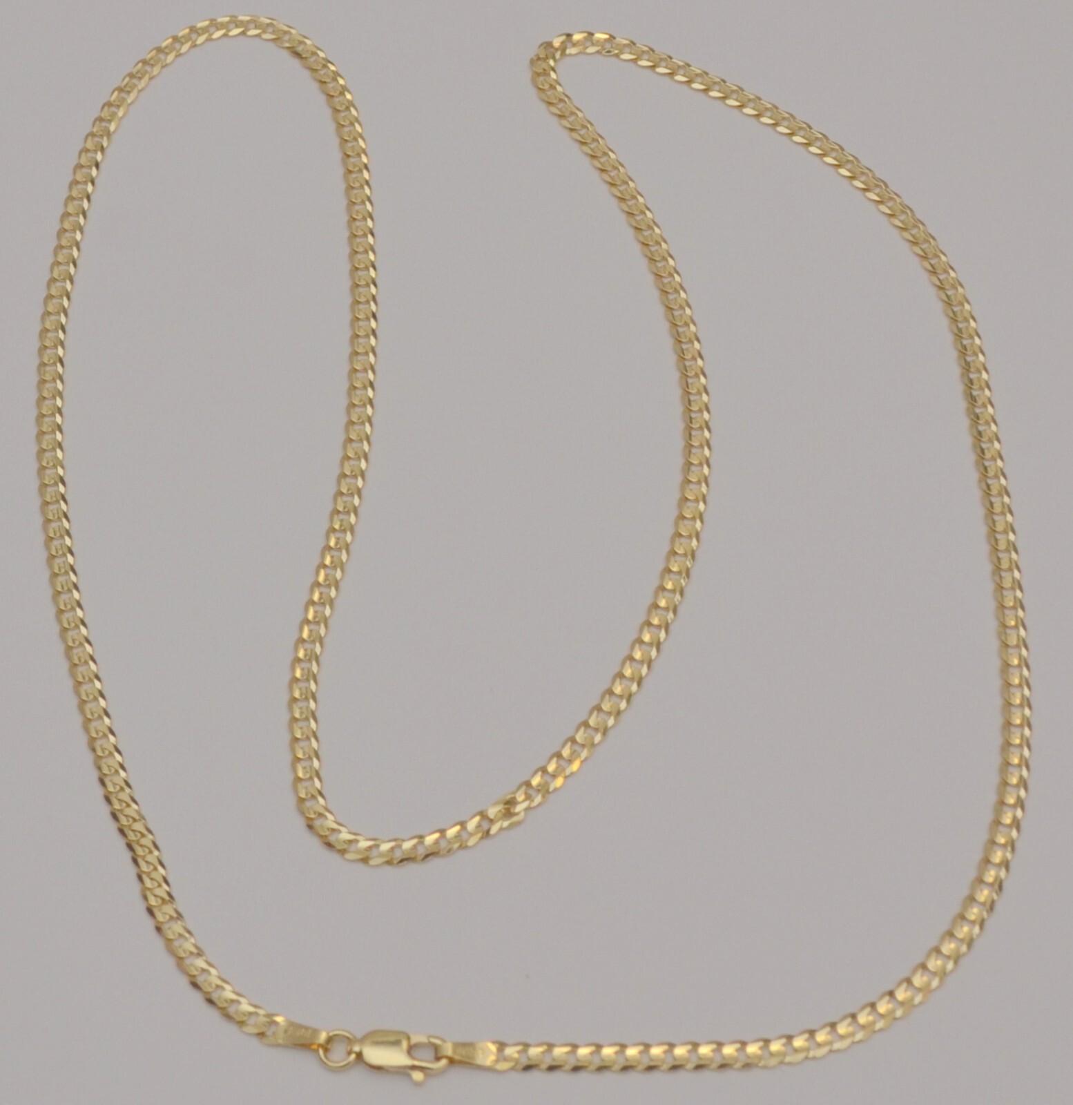 Gold necklace 10k yellow curb link chain 24 inches 7.8 gr C6