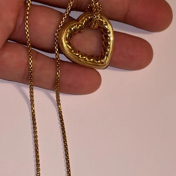 DAVID YURMAN Cable Heart Necklace 16”