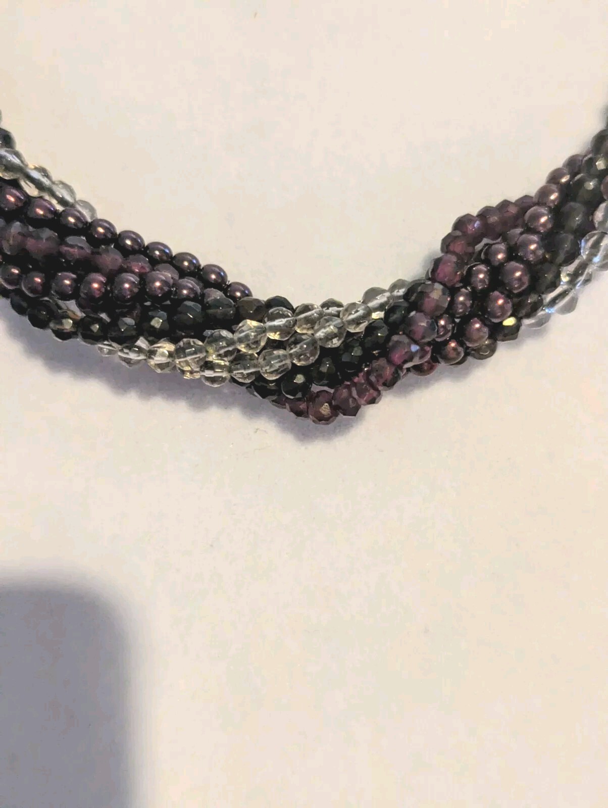 Chan Luu 8 Strand 925 Shepherd’s Hook Beaded Gemstone Choker 15″ w/ 2″ Extension