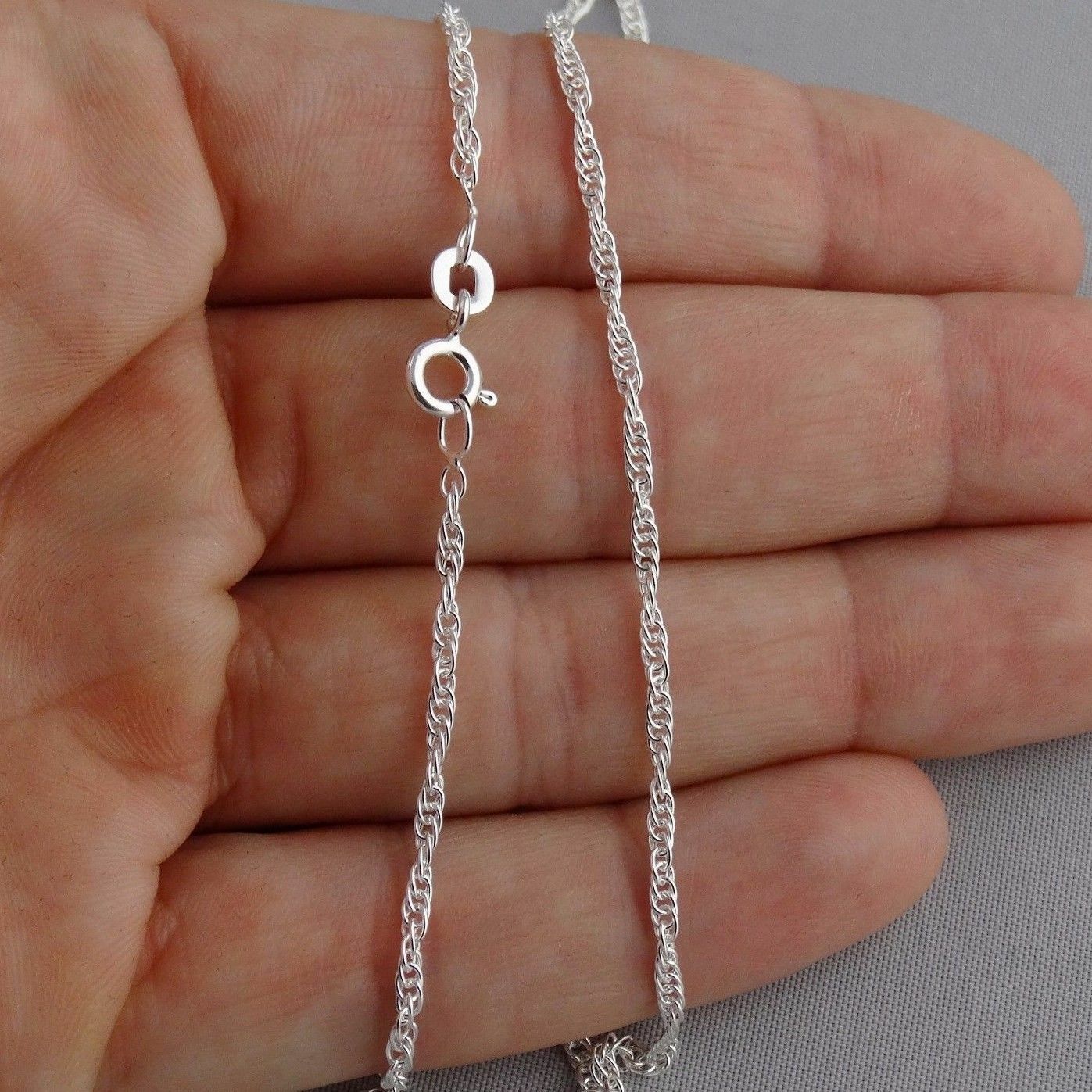 2mm Twisted Rope Chain Necklace – 925 Sterling Silver – Link Italy 16″-20″