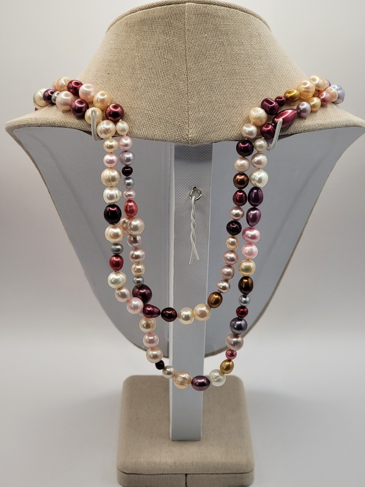 Honora Pearl Necklace 62″ Multi-Colored No Metal Hand Knotted