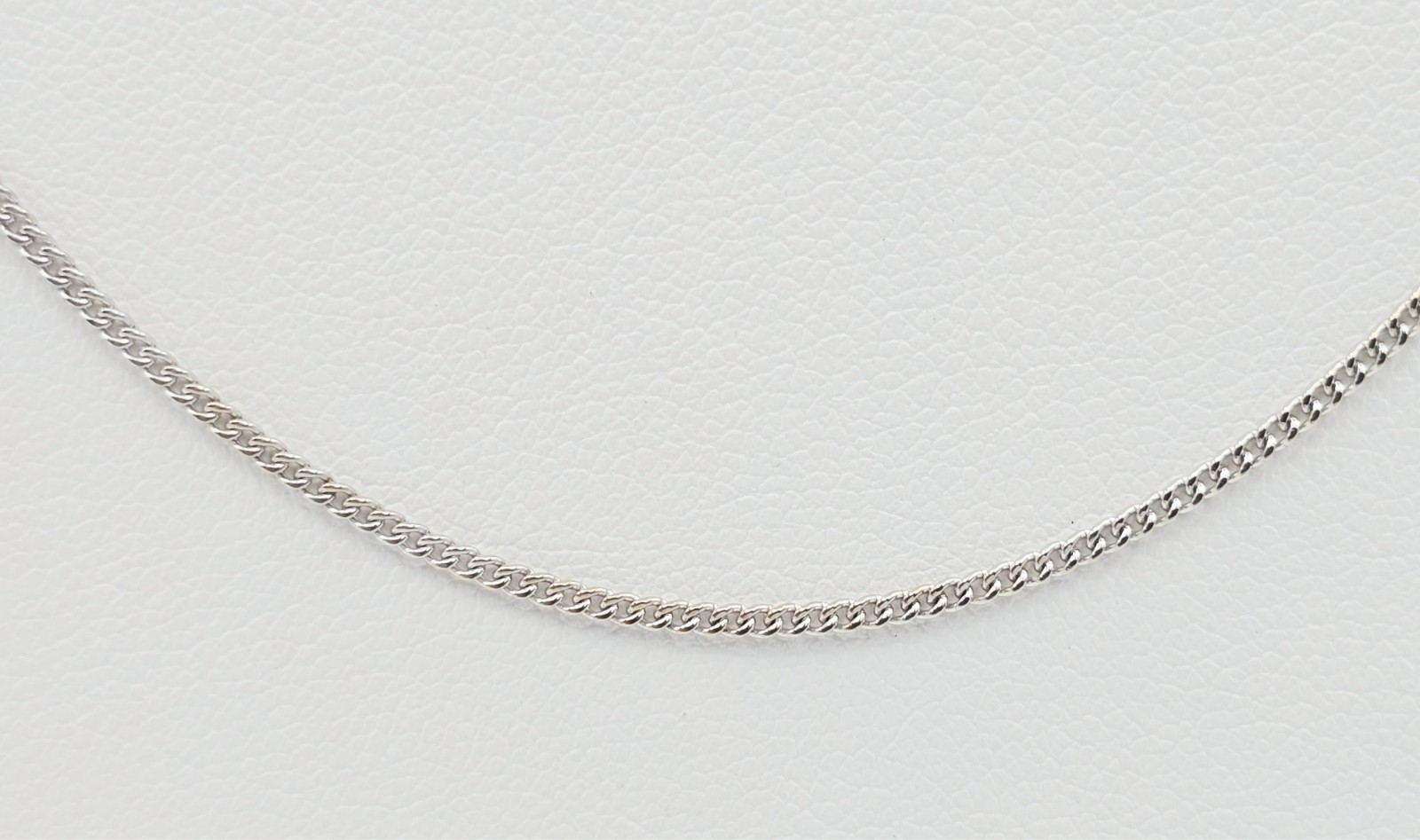 Beautiful Thin 14K Karat Solid White Gold Cuban Link Chain Necklace – 24″ Length