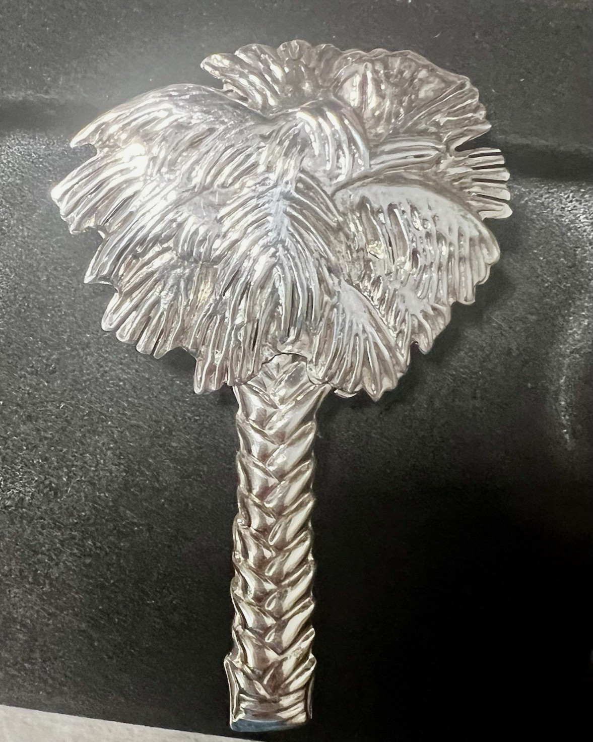 Sterling Silver Palmetto Palm Tree Pendant and Brooch by B. Gould 3 3/8″ Tall