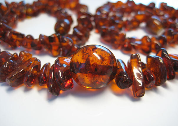 Genuine Cognac Amber Beautiful Baltic Amber Necklace 21 in !!!