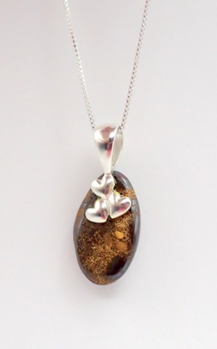 Yowah Freeform Boulder Opal Pendant Set in S/S, Includes 18″ Chain, 21.72 Carats