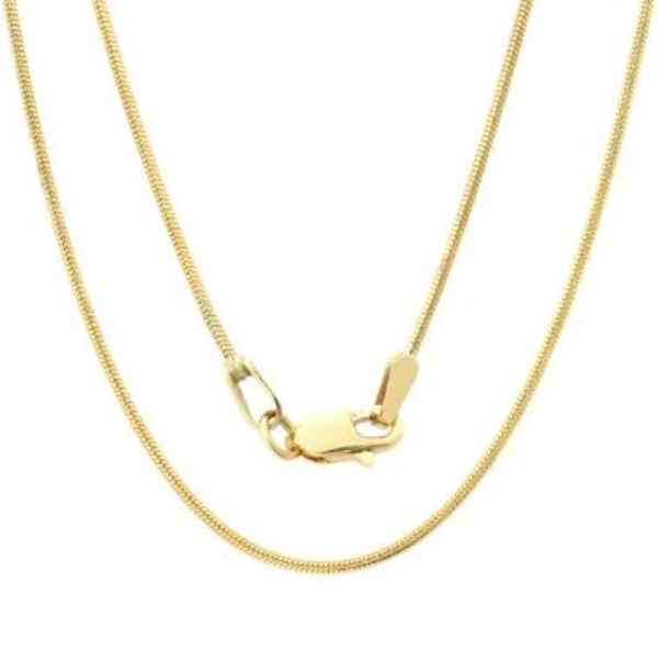 14kt White or Yellow Gold Diamond Cut Round Snake Chain 16″,18″ or 20″