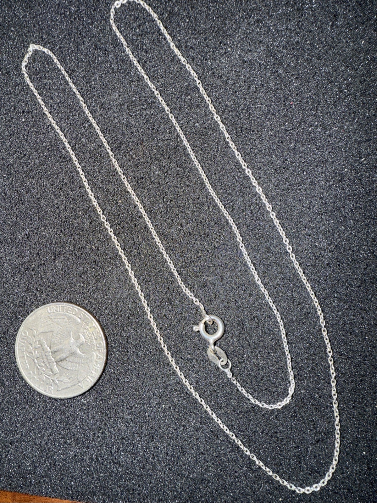 Dainty Small Linked Sterling Silver Chain 20” Marked 925, F.N.A., Italy 1.644g.