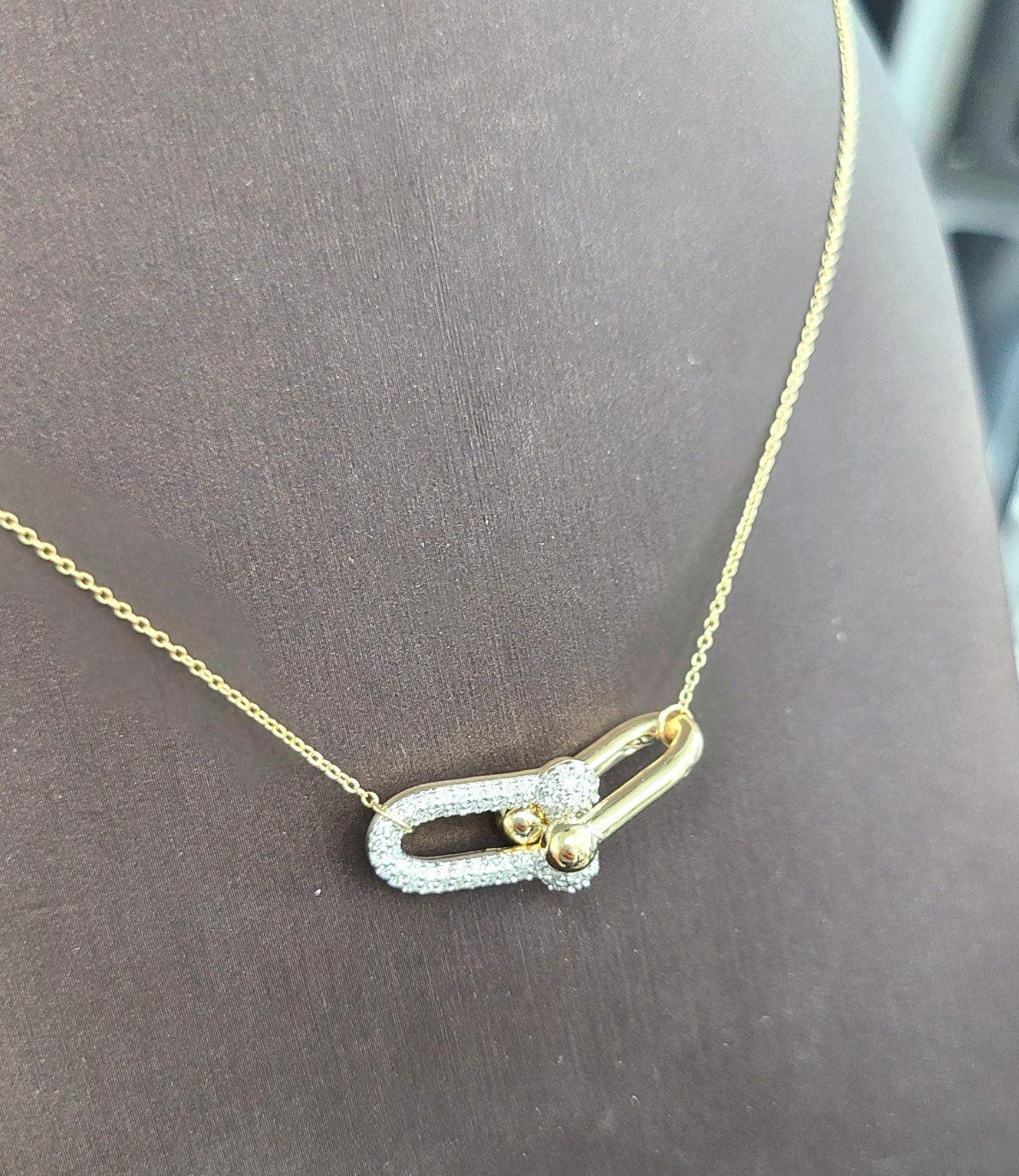 Deal! 0.40CT Natural Diamonds Pendant Necklace 14K Yellow Gold with Chain 17″