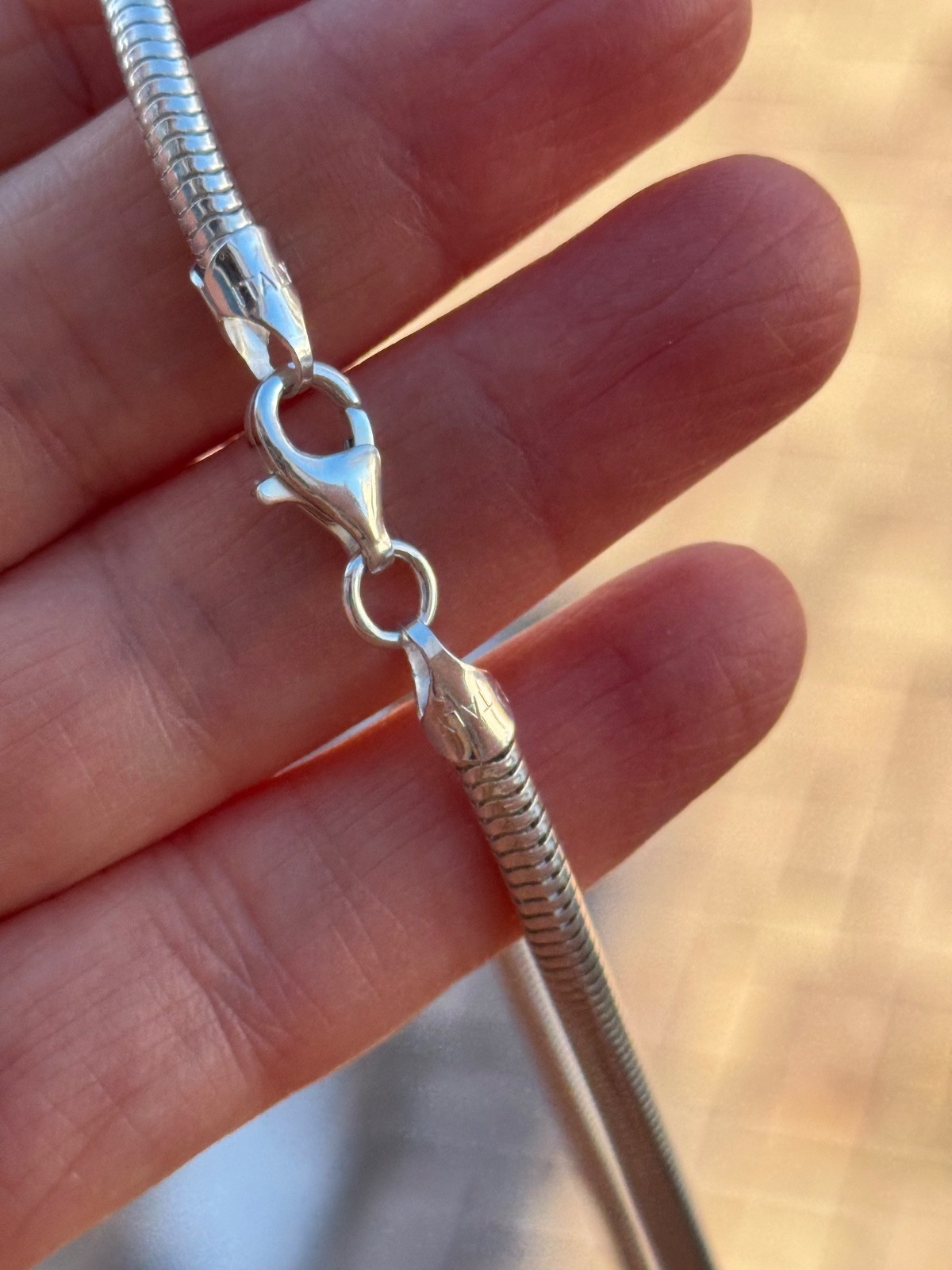 925 Sterling Silver (4MM) Snake Chain Polished for Women Men