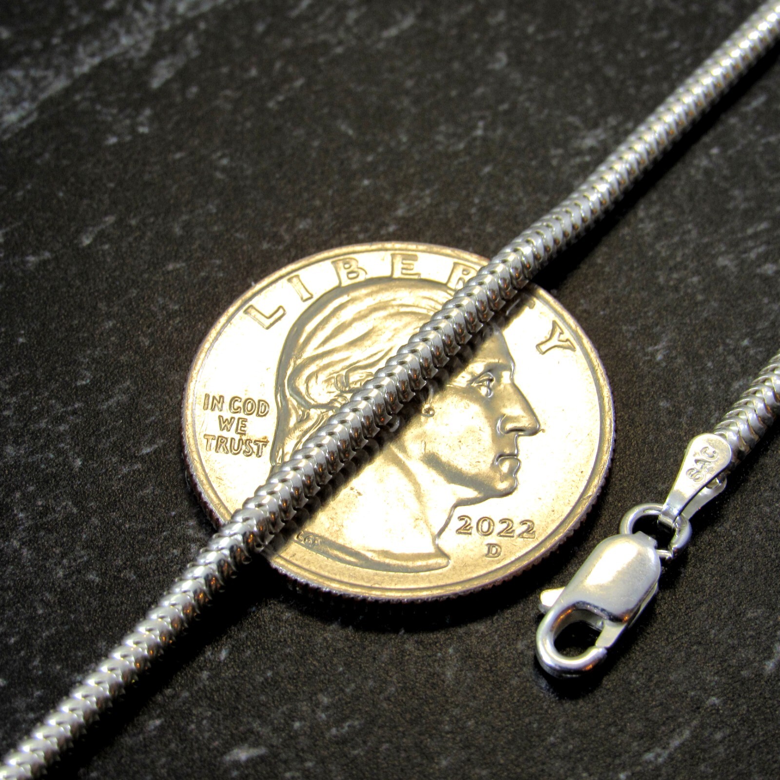 Solid 925 Sterling Silver Italian SNAKE Chain for Pendants Bracelet or Necklace