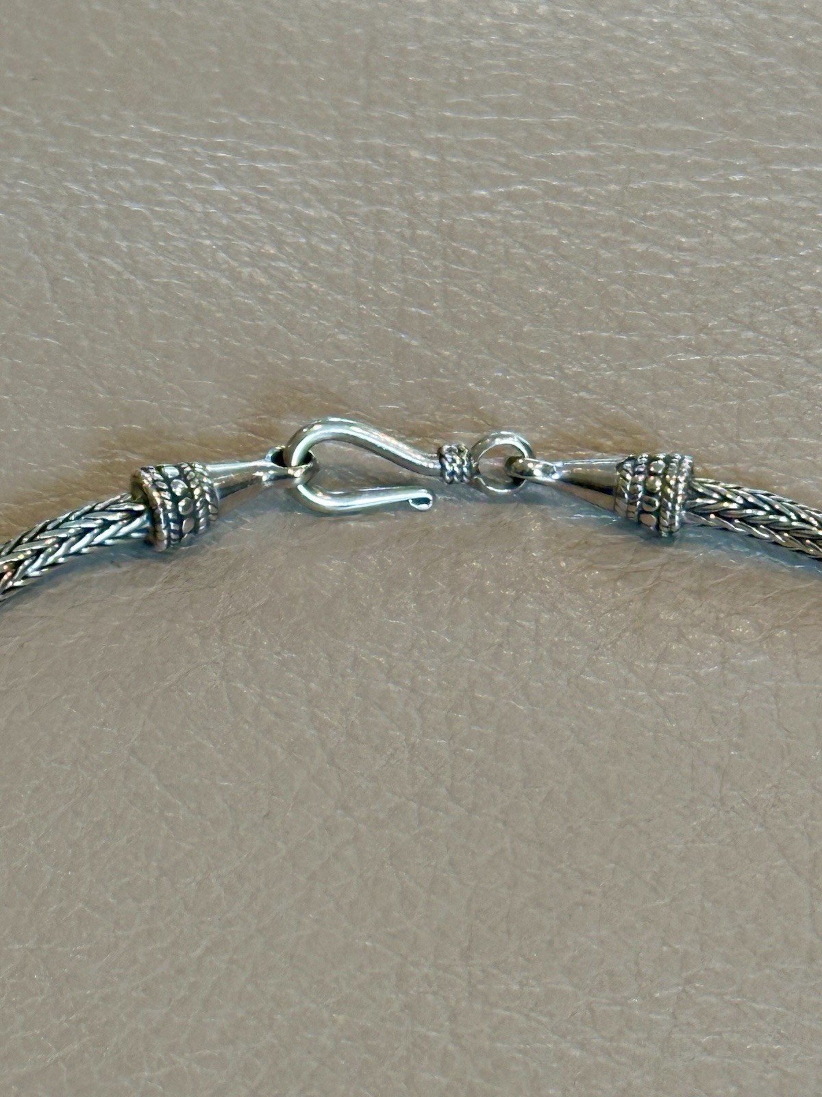 Sterling Silver 2.5mm 24” Foxtail Wheat Chain Necklace