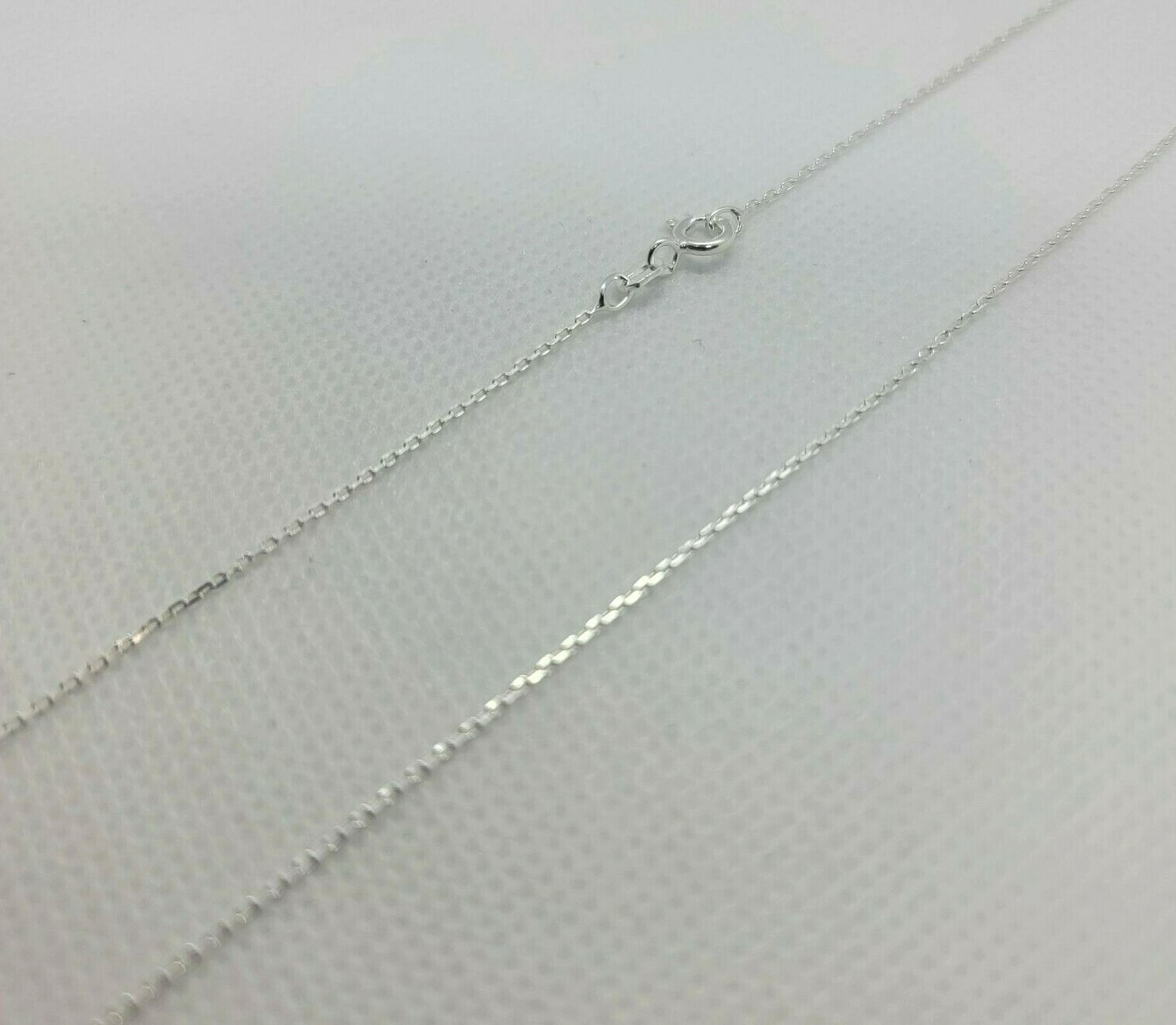 925 Sterling Silver Very Thin Fine Boston Link Chain Necklace 1mm 16 18 24 inch