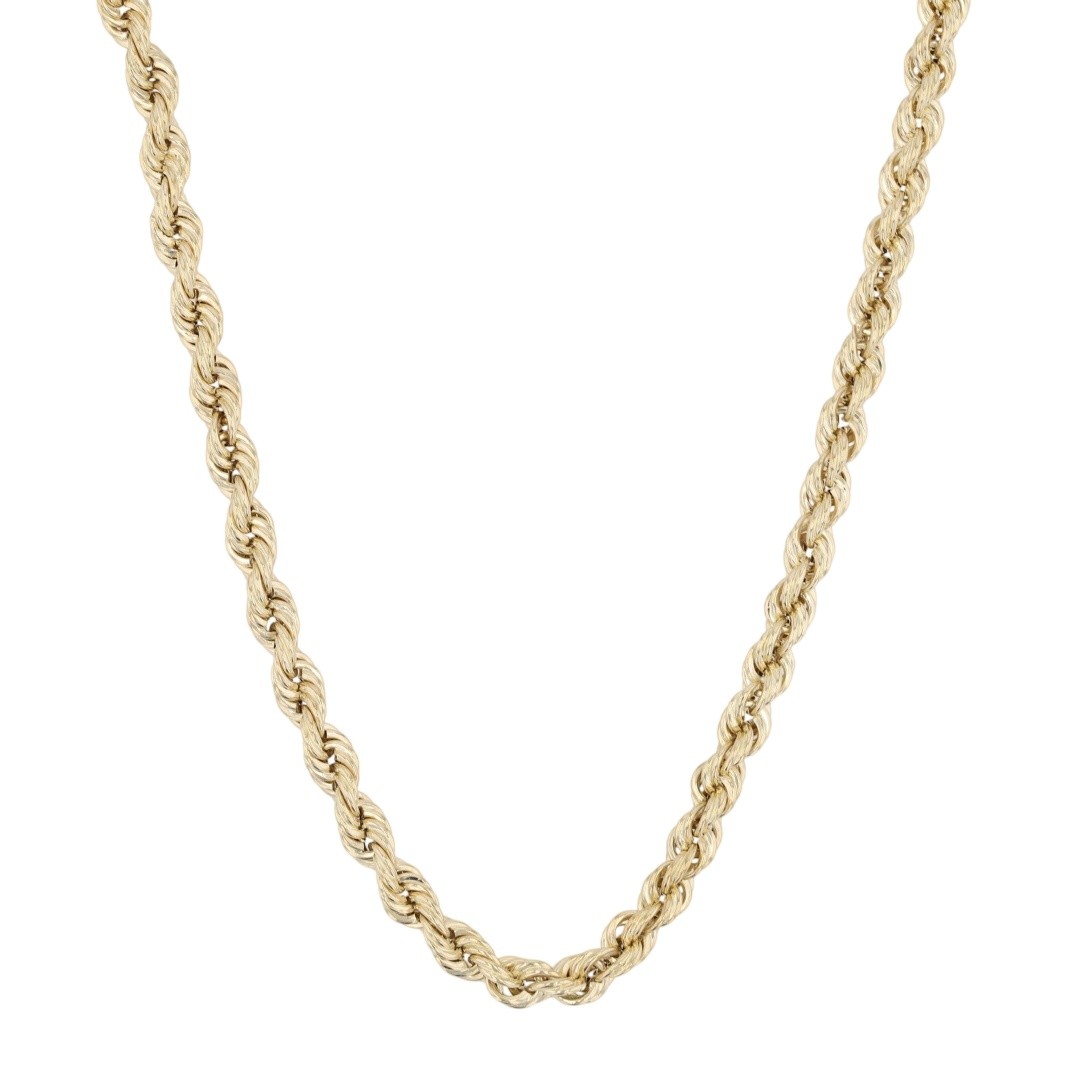 2.8mm Rope Chain 18.25″ Necklace 10k Yellow Gold 4.01 Grams