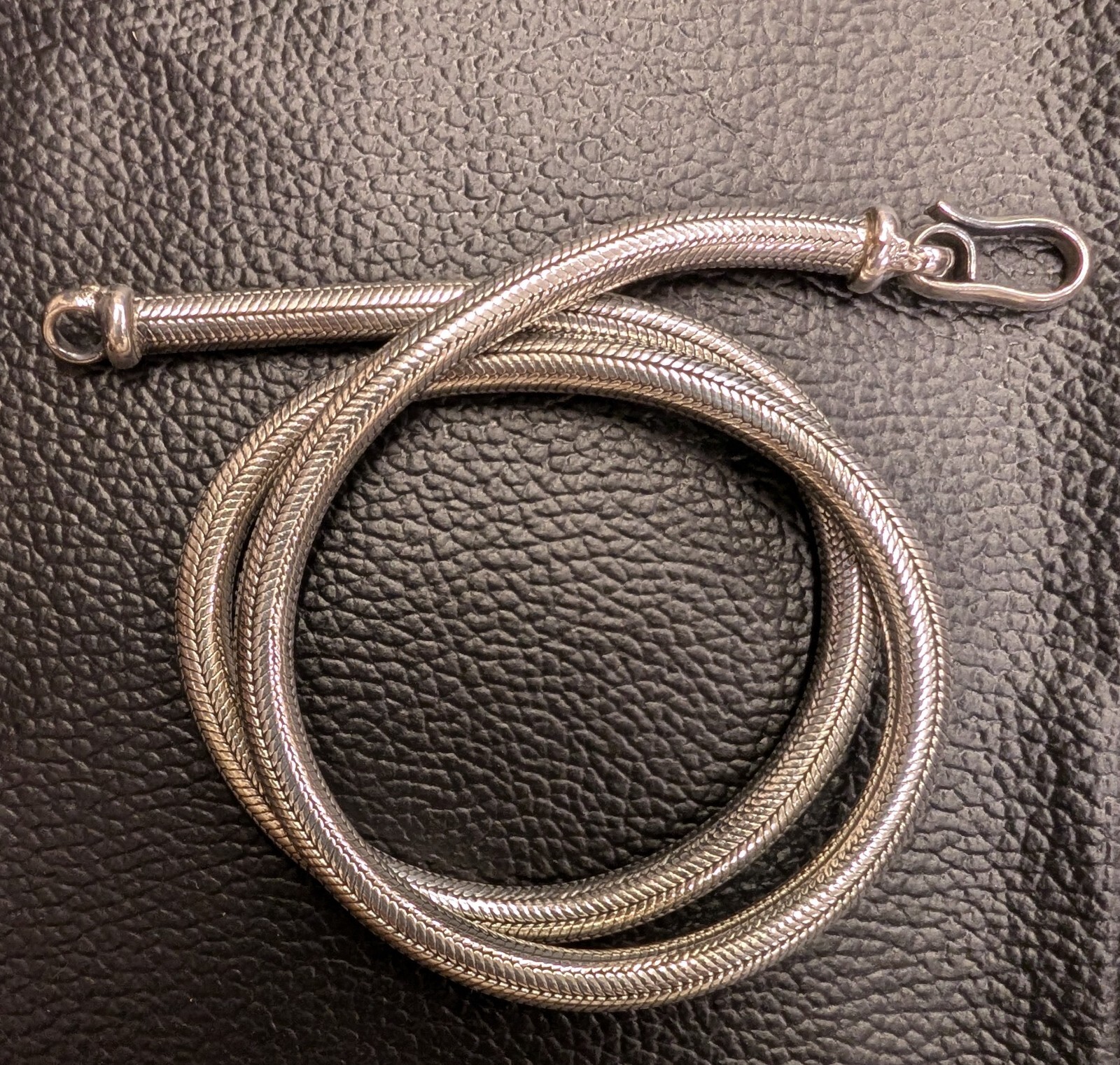 Solid Sterling Silver Round Snake Chain Necklace 5 mm