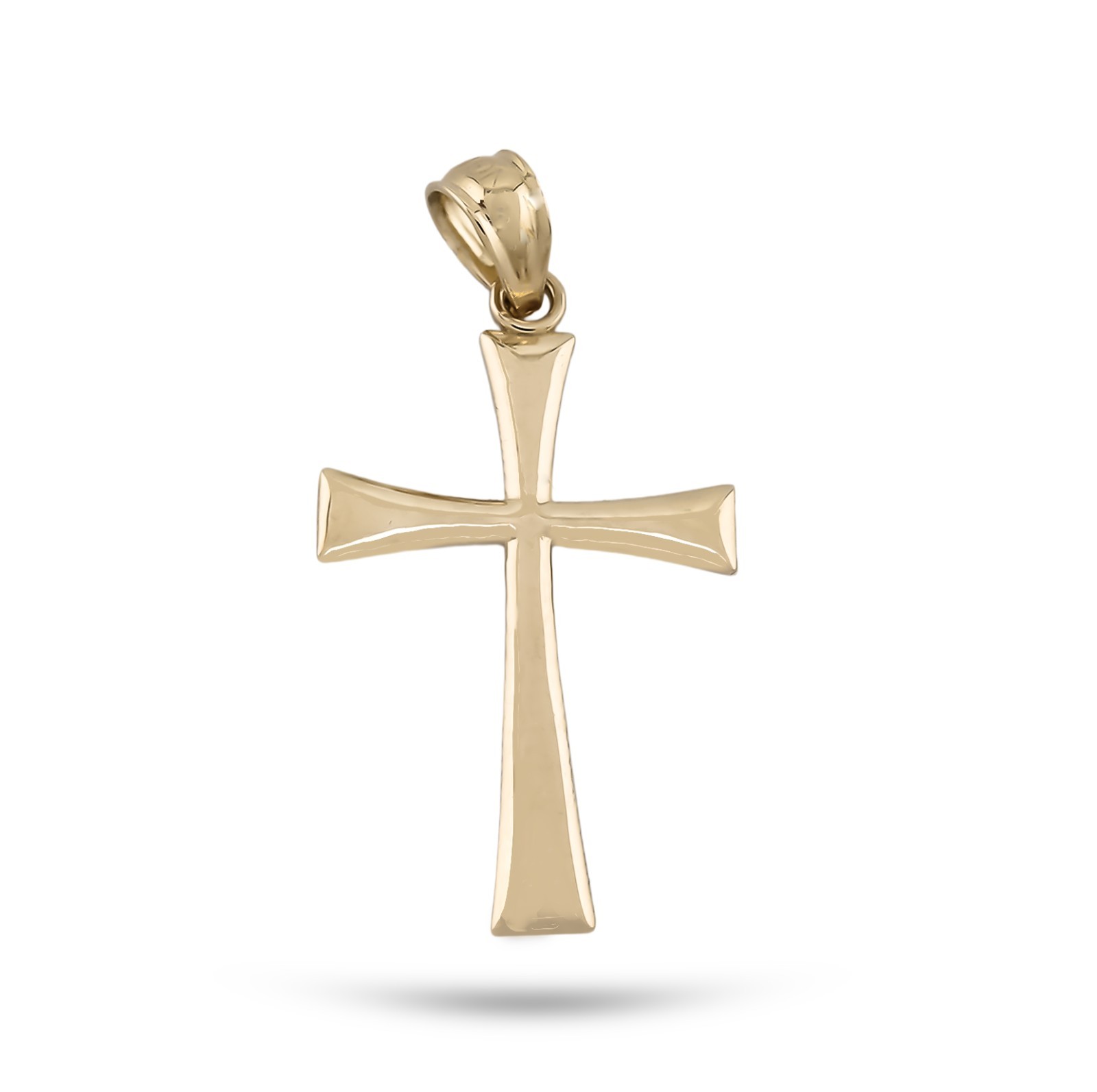 10k Yellow Gold Unisex Adults Cross Pendant Religious 0.5g Charm