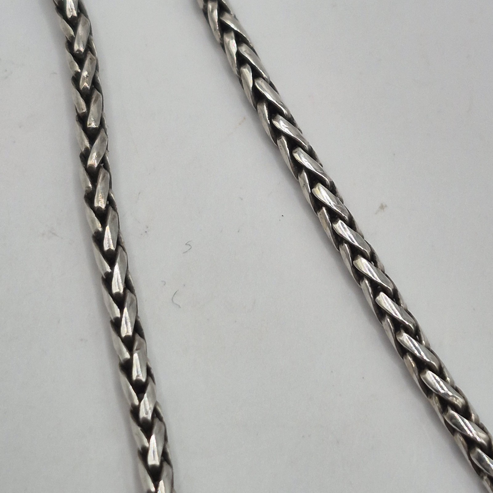 Modern Effy Sterling Silver 925 Wheat Foxtail Chain Link Necklace 18″ Balissima