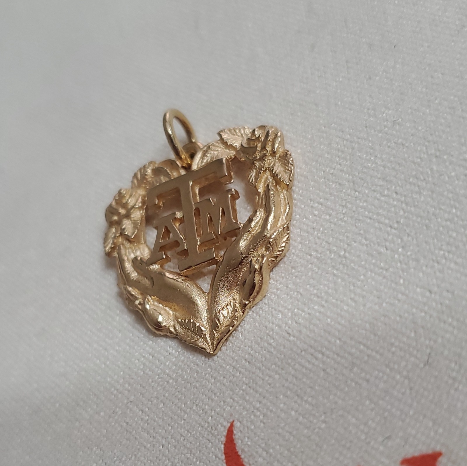 James Avery Retired 14K Gold Texas A&M Heart Pendant College University Rare