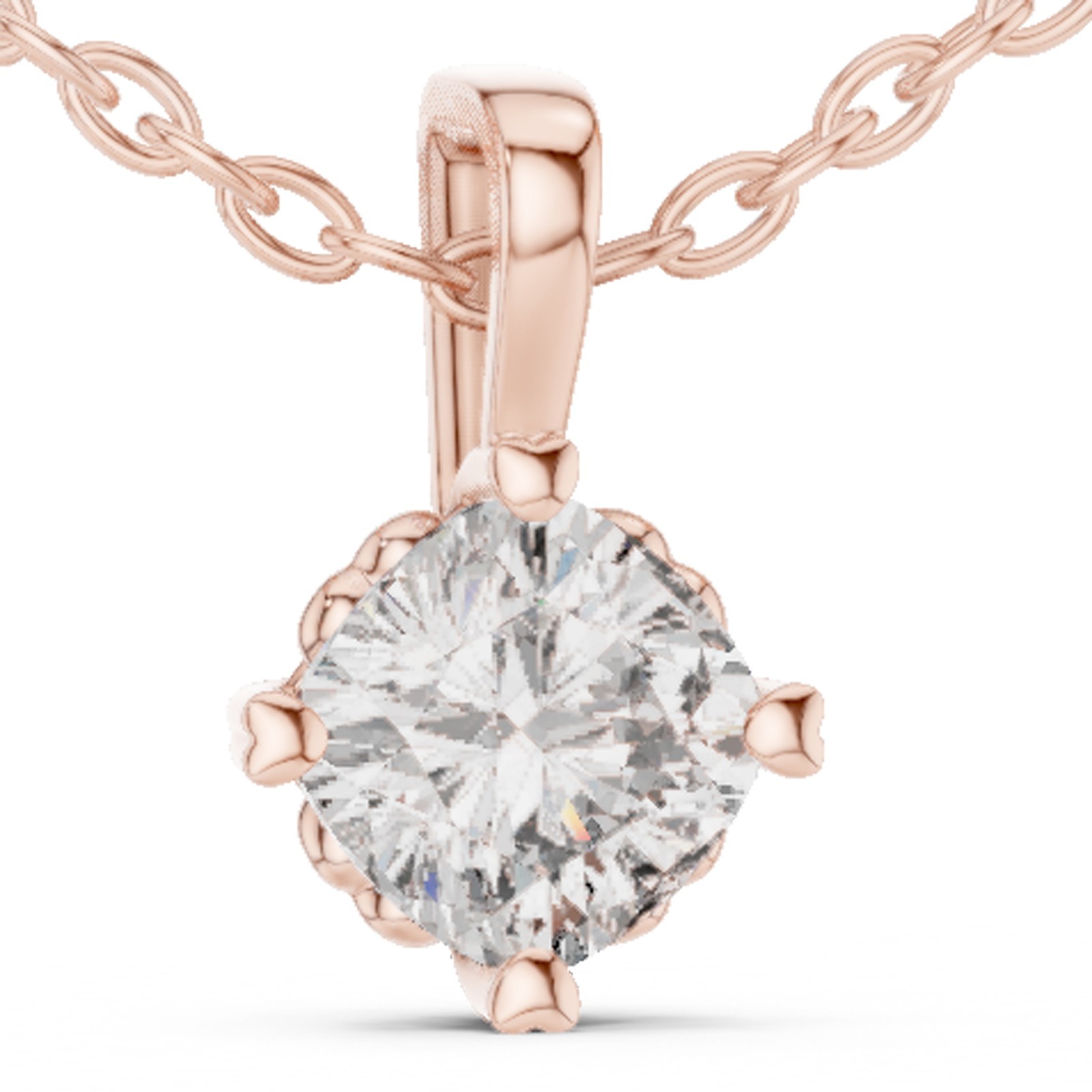 Certified VVS1 Lab Grown Diamond Elegance Anniversary Pendant 14K Gold Over