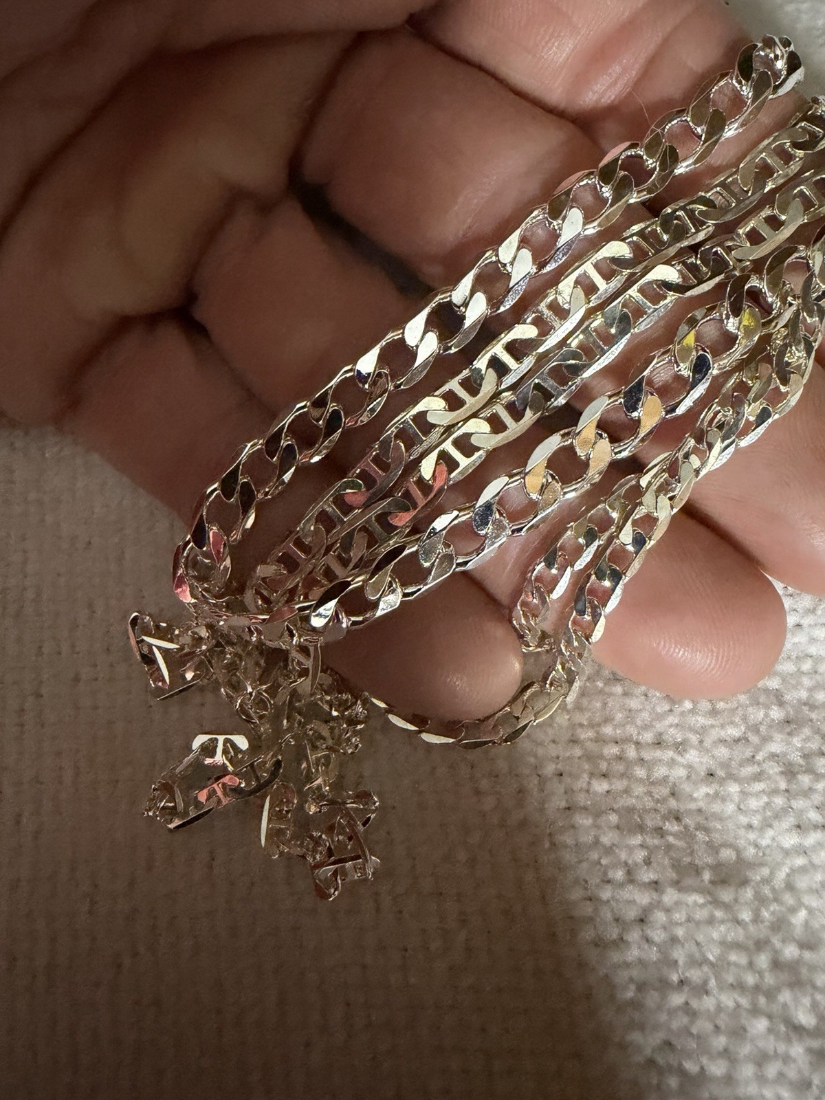 2-22” chains, 1-24” chain and 7” bracelet bundle, all 925 stamped