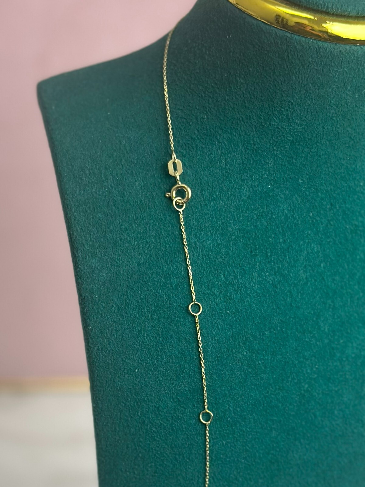 14k SOLID Gold Cable Chain 0.5mm Thin Necklace Adjustable 16″, 17″ & 18″, Boston