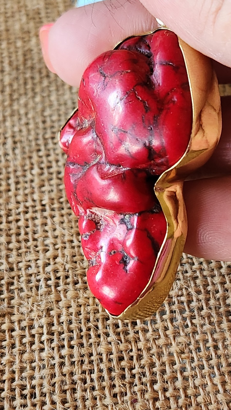 Charles Albert Coral Pendant Alchemia Metal Very Large Pendant 2.72″ X 1.46″