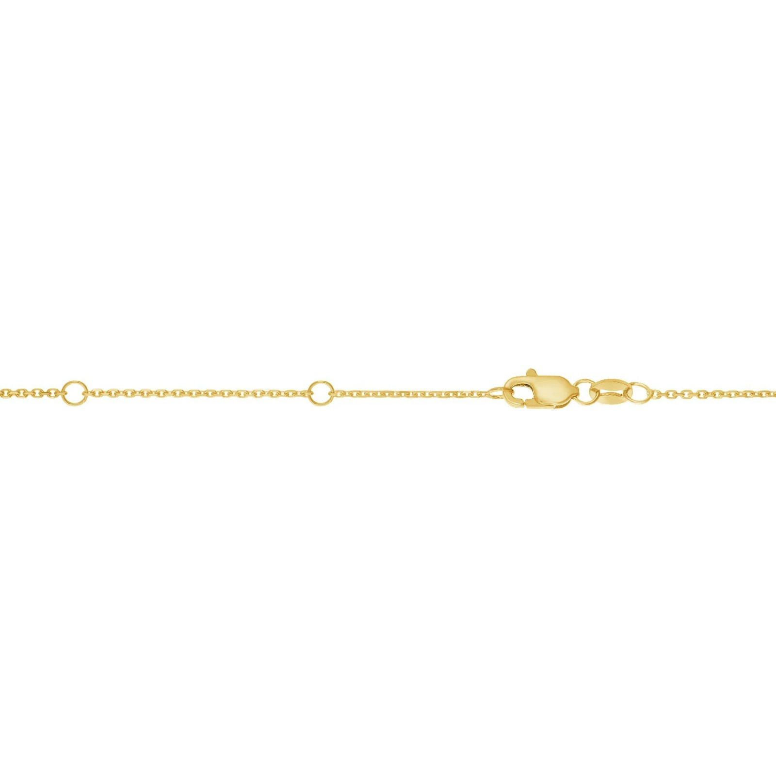 Fine Cable Chain Necklace Real Solid 14K Yellow Gold Adjustable 16″ 17″ 18″