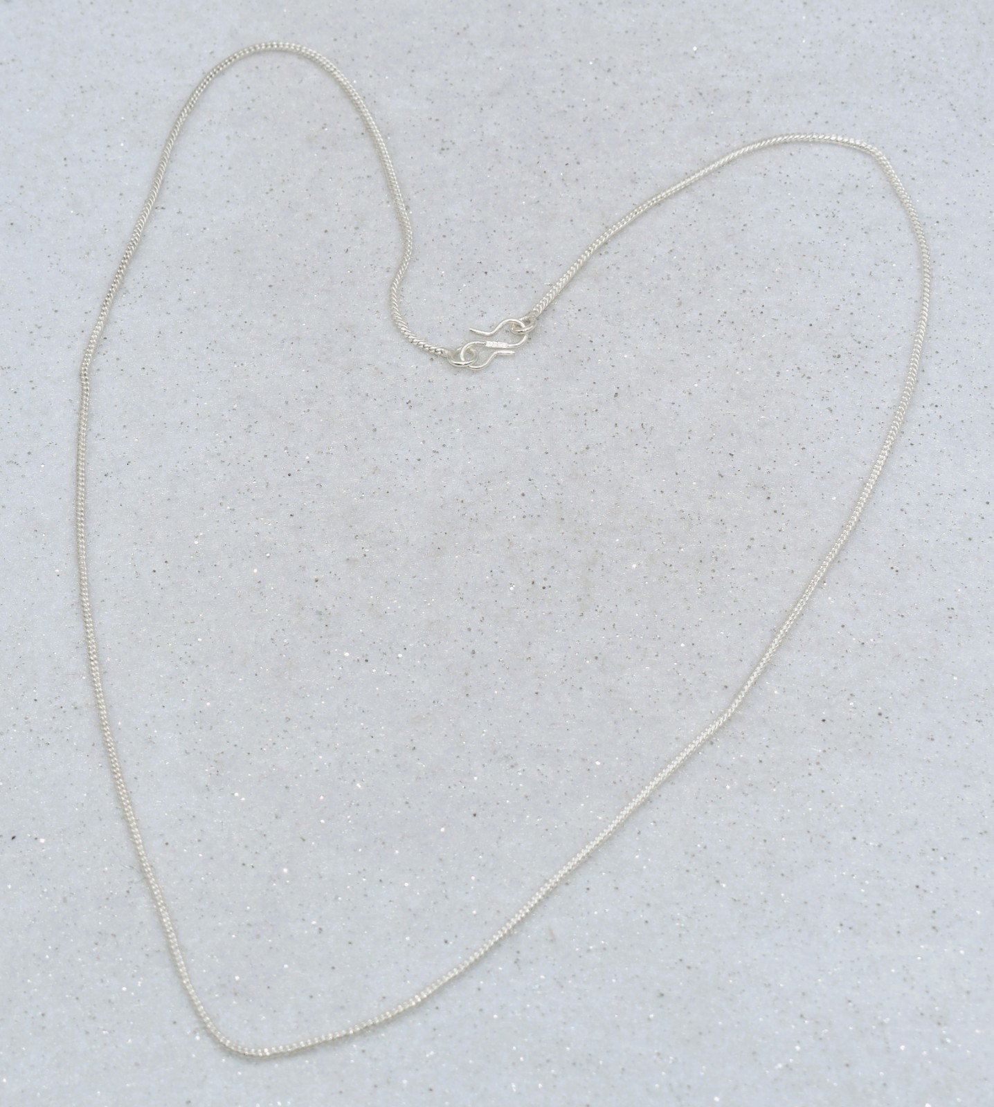 Square Snake 1.7 mm Sterling Silver Chain 27-inch 10.4 grams w/Double Hook Clasp