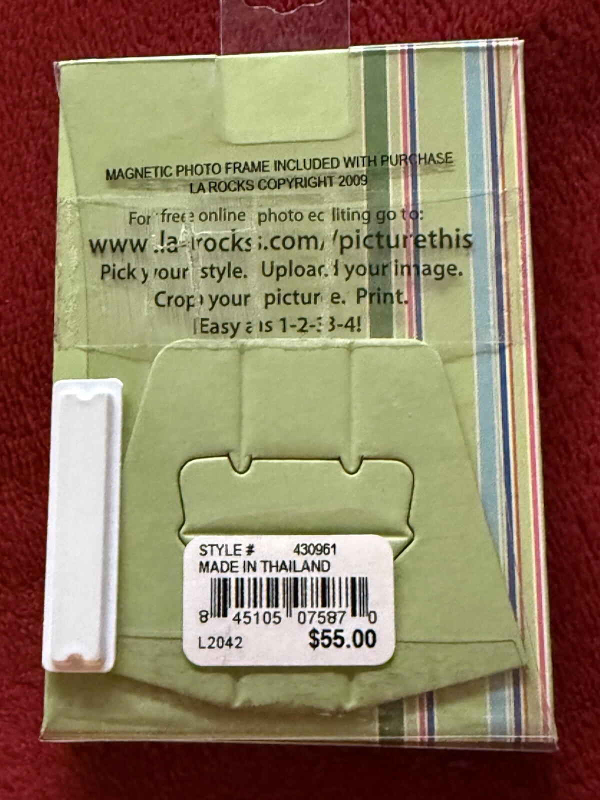 LA Rocks Sterling Silver Friendship Necklace Reversible Picture Frame Pendant