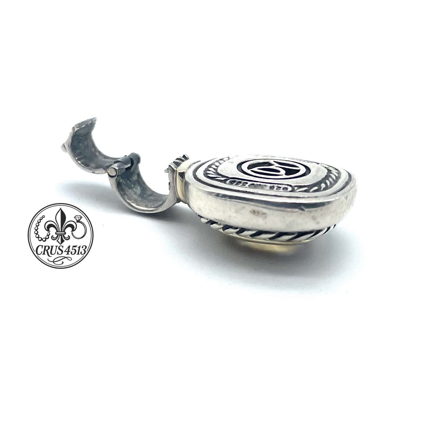 DAVID YURMAN Sterling Silver/14K Yellow Gold Citrine Albion Cable Pendant