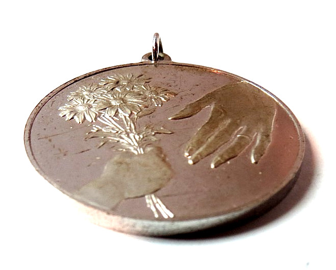 VTG 1973 MOTHER’S DAY LOVE 925 STERLING SILVER PENDANT FRANKLIN MINT 31MM 14gr