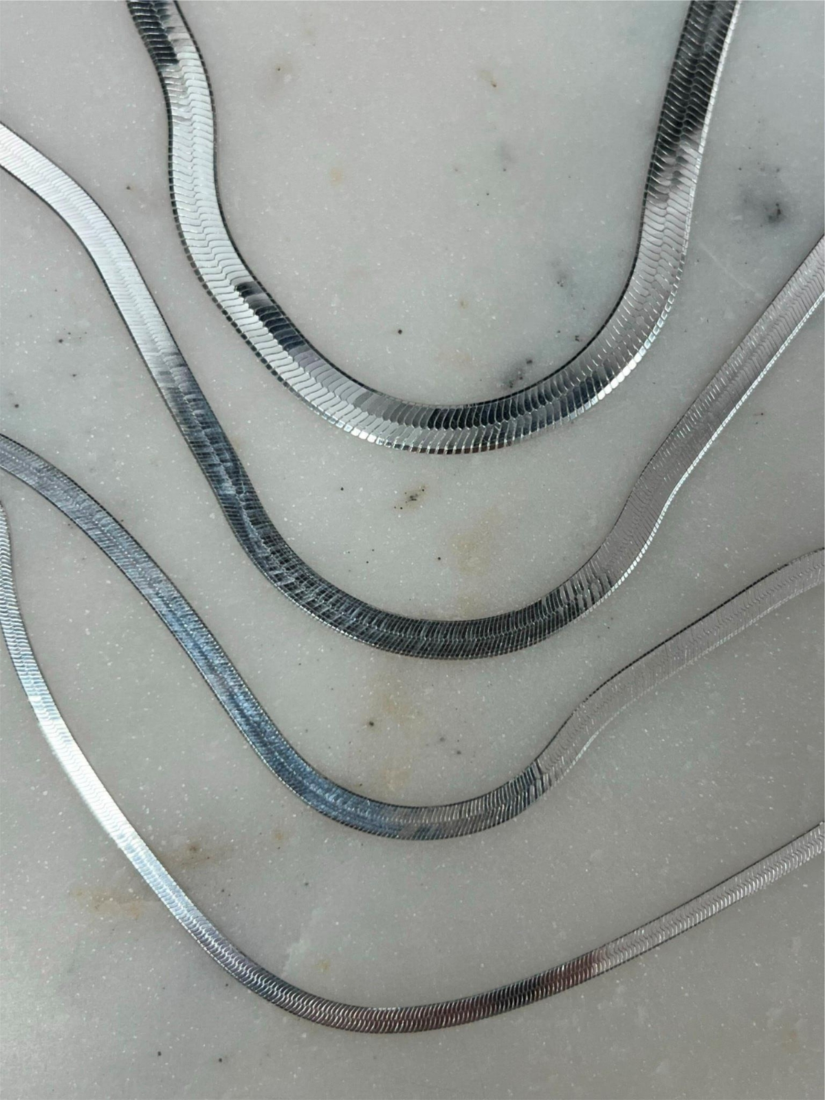 925 Sterling Silver Herringbone Necklace Italian Chain 3mm 5mm 6mm 7mm
