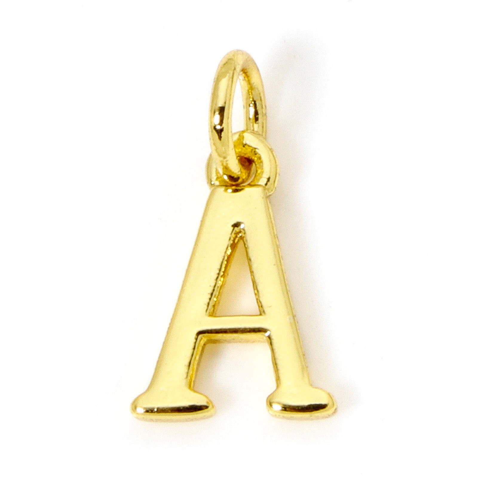 Initial Letter “A” Charm Pendant Alphabet 18k Gold Plated A002