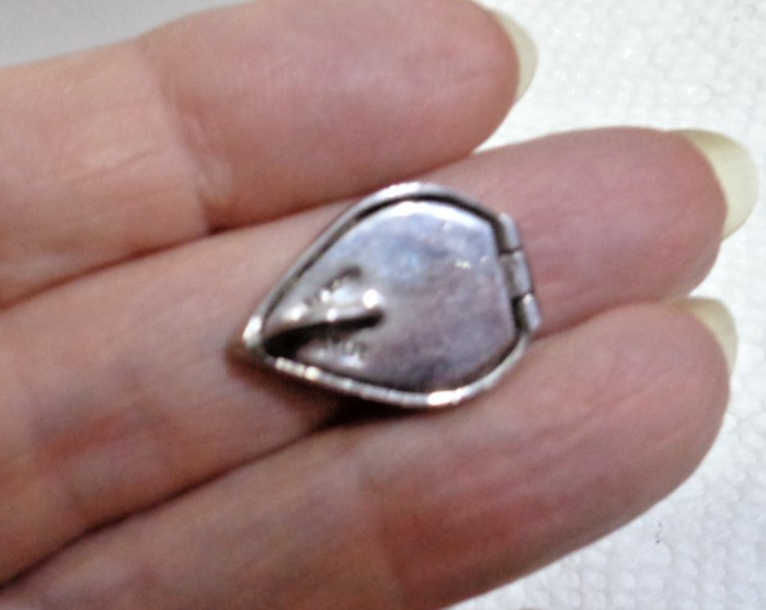 Vintage Sterling Silver Flower Locket/Pendant, 20″ Rope Chain Necklace 9.1 gm