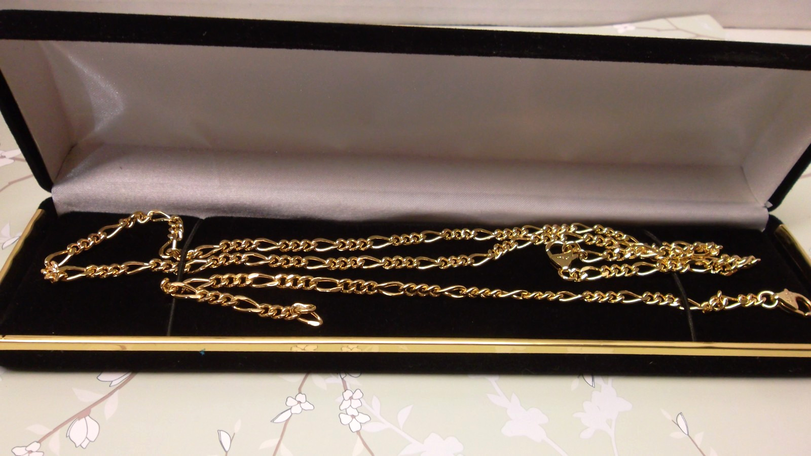 ITALY 18 K GP Italian Byzantine Chain Necklace & Bracelet Set * CLASSIC STYLE