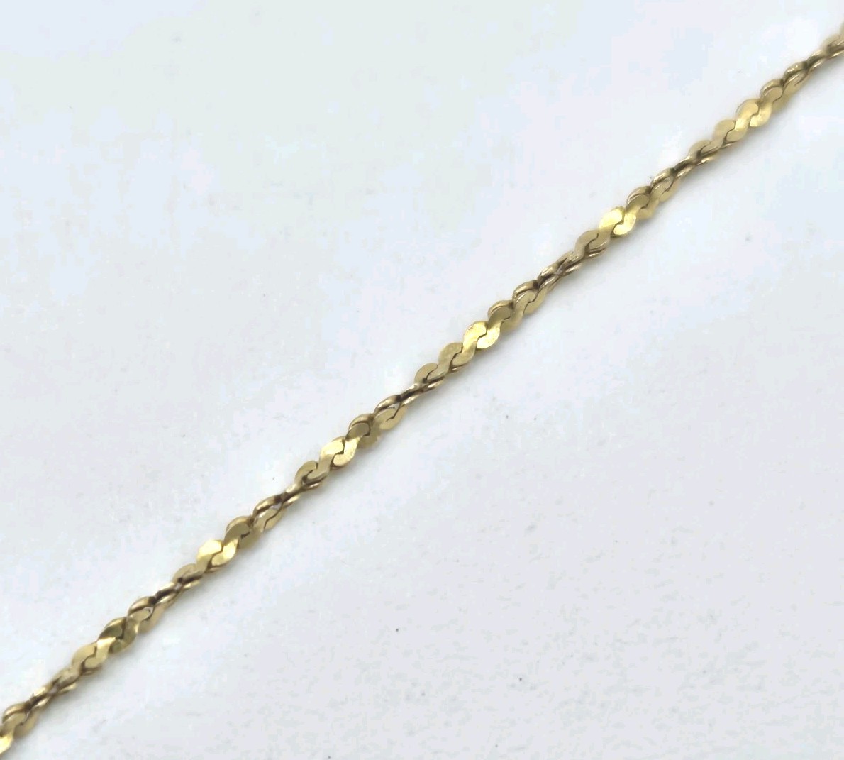 14k Italian Gold Twist Sparkle Delicate S-link Chain 20″ Necklace Fine Jewelry