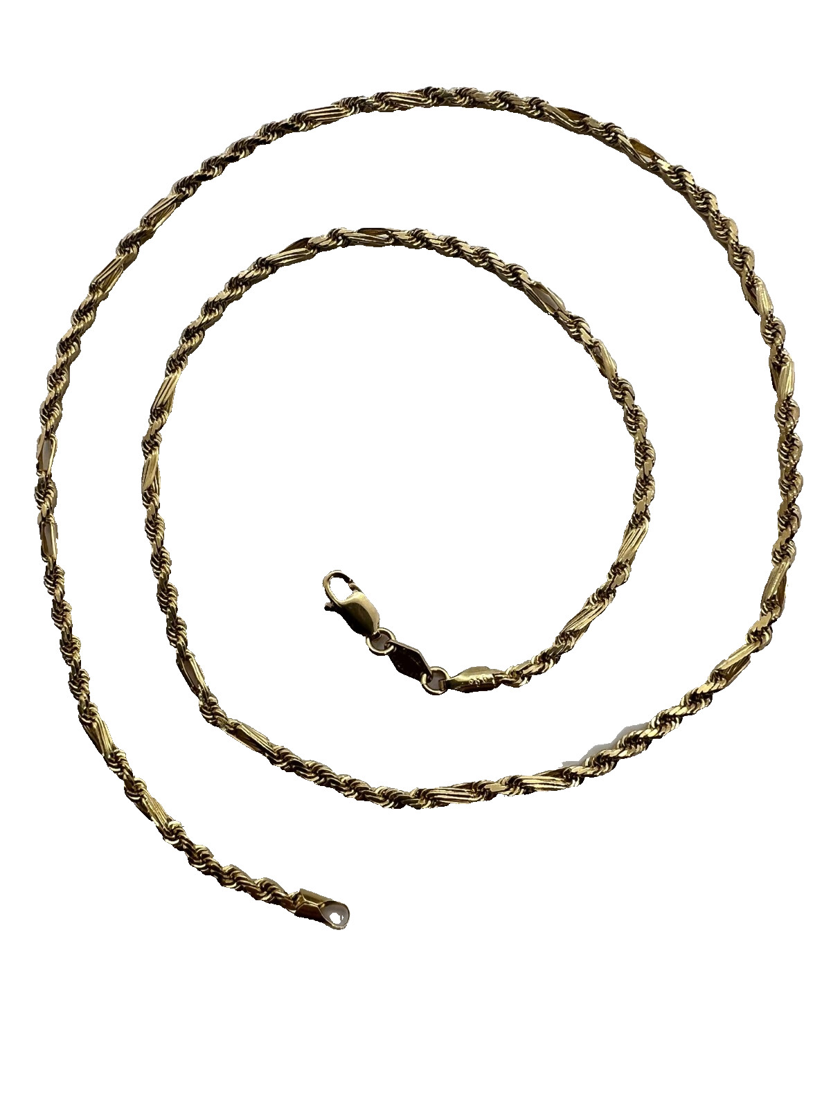 14kt Yellow Gold Unique High End 20″ Chain Dual Design Links